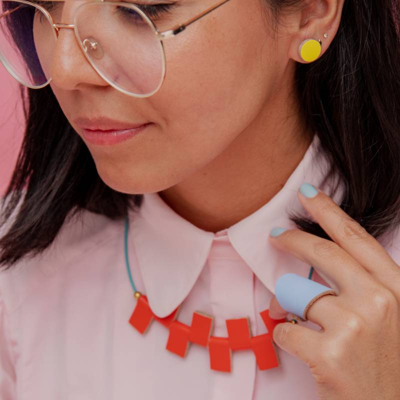 collares cuero recuperado joyería artesanal de costa rica