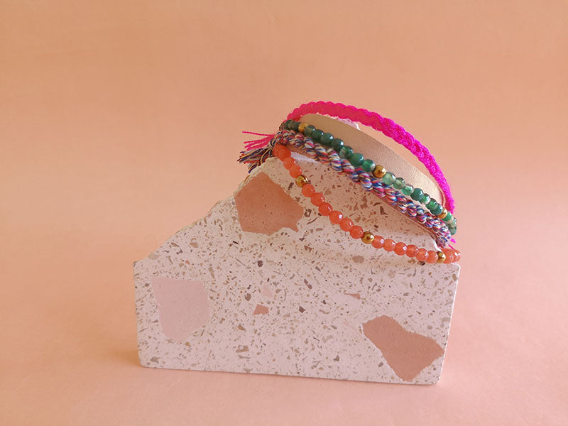 pulsera boho rose gold Gato Negro