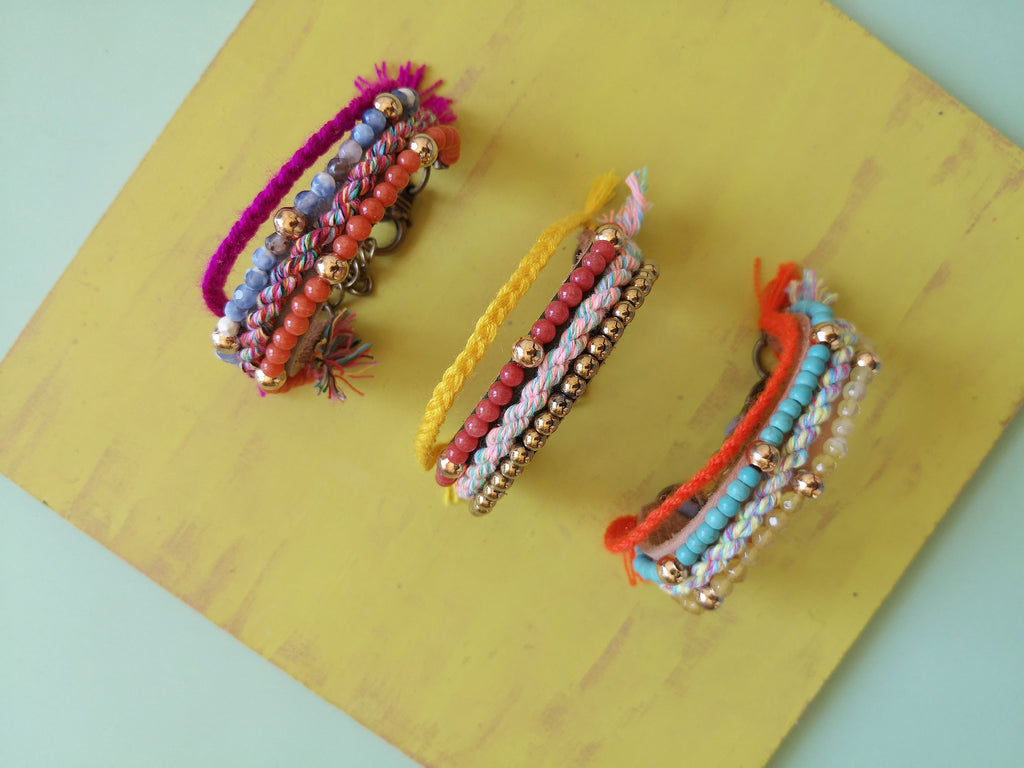 pulseras boho hecho a mano de Gato Negro