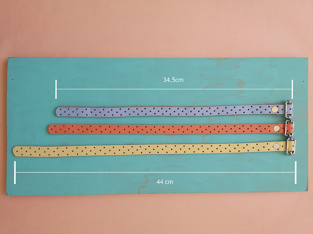 Medidas Pulsera Tiras de Cuero